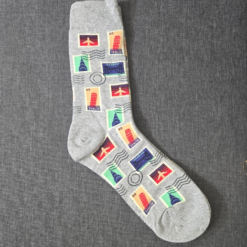 Unisex London Italia Stamp Design Socks